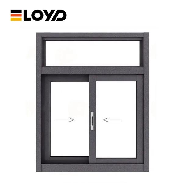 Ventana corrediza de aluminio ventilada con persianas integradas