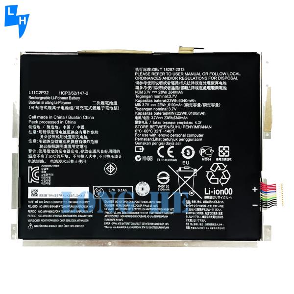 Batterie rechargeable L11C2P32 pour ordinateur portable Lenovo IdeaPad S6000 A1000 A3000 3,7V 23WH