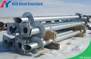 Prefabricated Galvanized Round Or Square,Tubular Or Bar Steel Shafts With Round Helix Plates