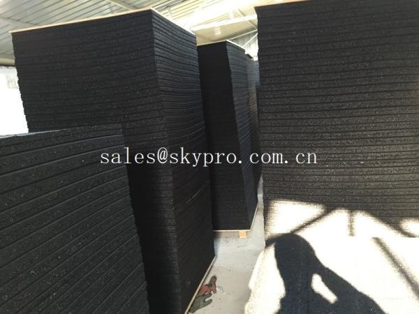 Anti-slip black rubber pavers crumb flooring for Playground / garden / park