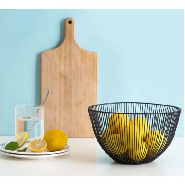 Wear Resistant 10cm Height 500G Steel Fruit Basket Anti Slip Base