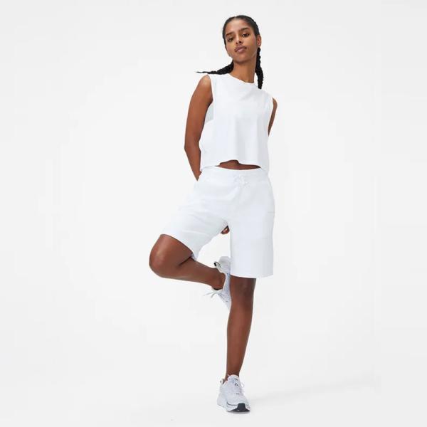 Loose Sleeveless Workout Crop Tops Polyester Spandex Muscle Tank Shirts