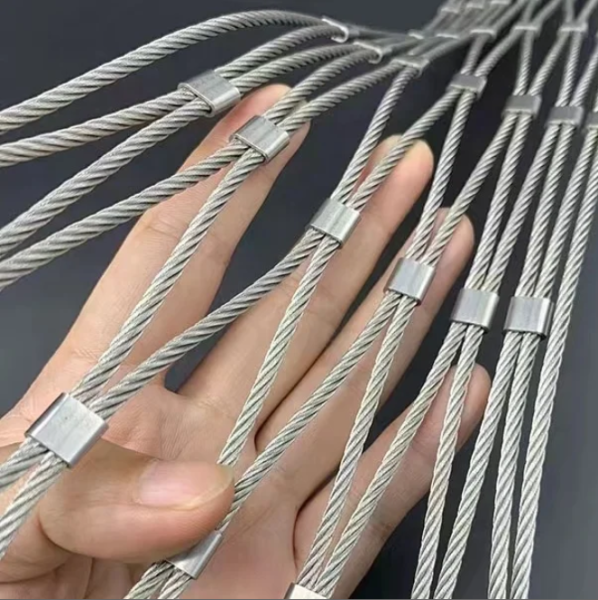 SS316 High Strength Knotted Wire Ss Rope Mesh For Fall Prevention Systems
