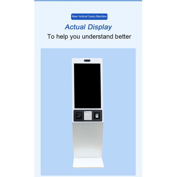 32-inch self ordering kiosk machine for restaurants and canteens, touchscreen kiosk for government service halls