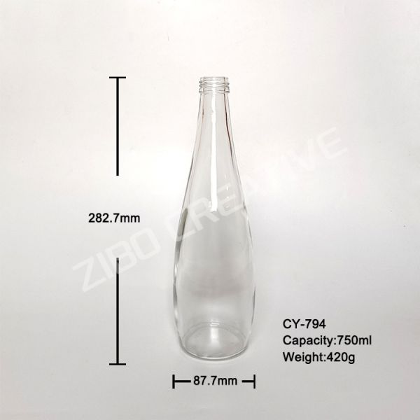 Glass Water 750ml Swing Top Bottles For Beverage 420g CY-794