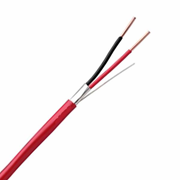 Cabo de alarme de incêndio de 1000 pés Plenum PV PVC vermelho PVC 2 condutores com fio de cobre nu