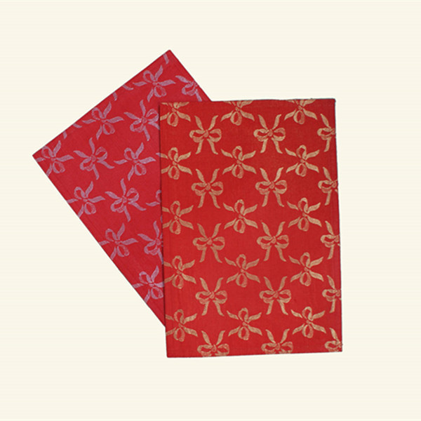 100% polyester jacquard placemat with gold thread -X‘mas design