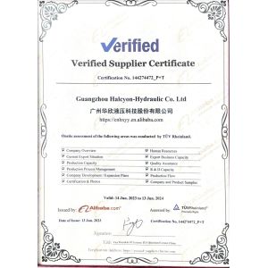 Guangzhou Halcyon-Hydraulic Co. Ltd Сертификации