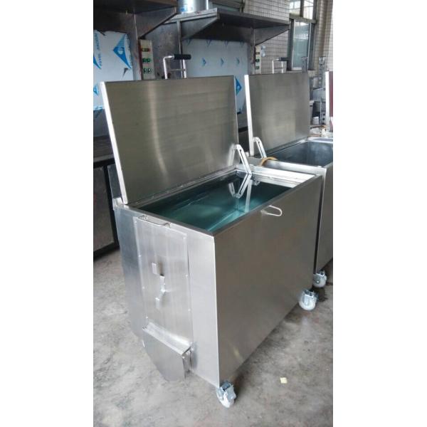 168L 230L Kitchen Hood Stainless Steel Soak Tank With Lockable Castor Wheels