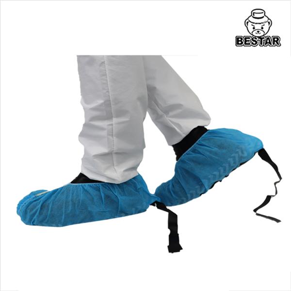 Anti Skid Conductive SPP Disposable Shoe Cover Plastic Overshoes 16