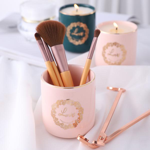 White Vegan Soy Candles Long Lasting Strong Scented Blue Campanula Scent