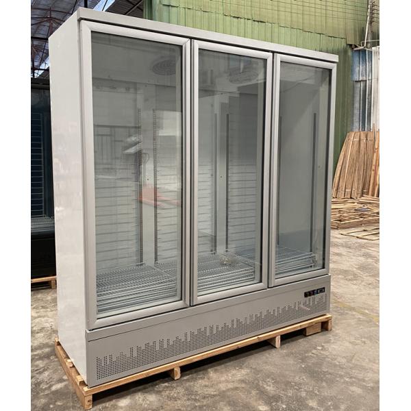 Led Lighting Commercial Beverage Refrigerator , 3 Door Display Cooler