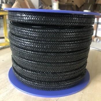 Dark Black Color PTFE Packing With Oil Size 10*10mm Packing In Rolls