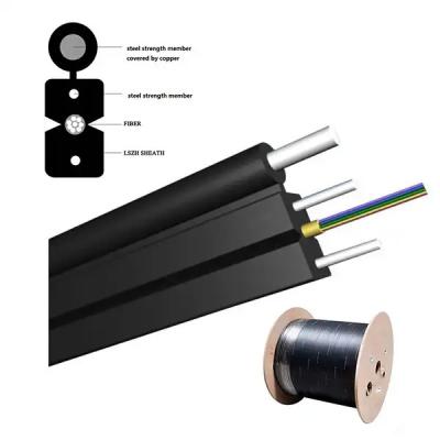 G.657A1 FTTH Drop Cable / 100m LSZH Optical Cable 50kg/km Cable Weight