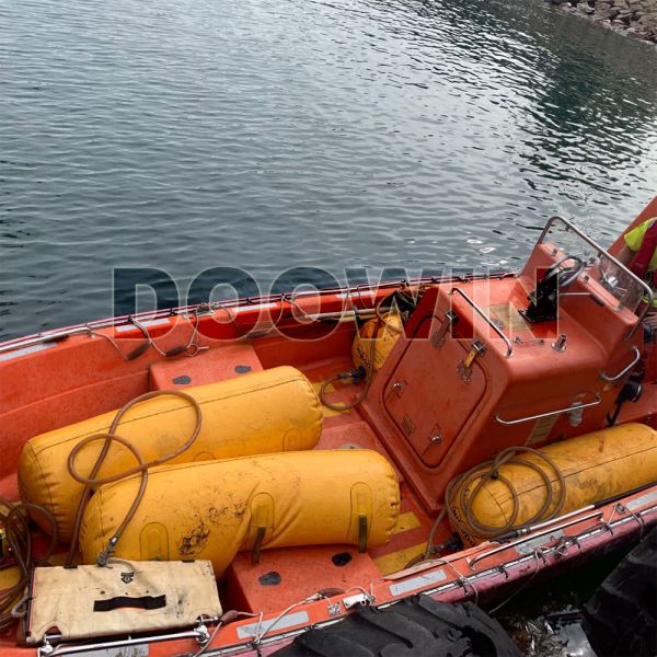 Bolsas de peso de agua de capacidad 100-1000 kg amarillas para pruebas de carga de botes salvavidas