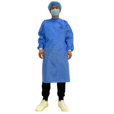 Robe chirurgicale jetable SMS de robe chirurgicale de preuve de rayonnement avec le lien de cou