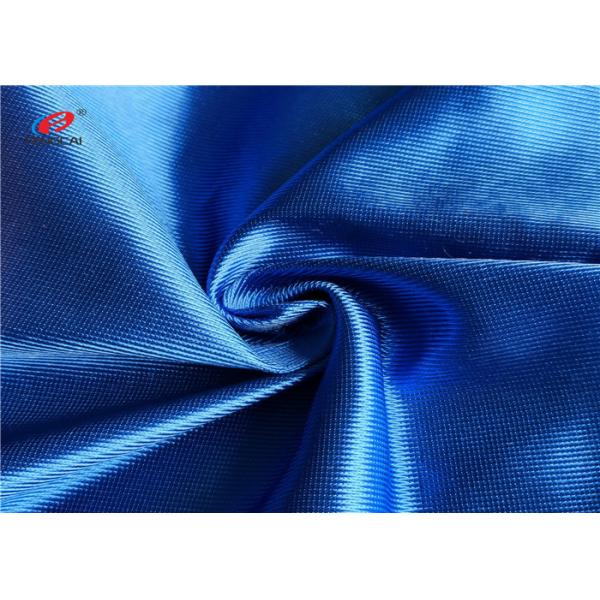 Голубой покрашенная равниной ткань искривления вязать сияющая ослепляет ткань для одежды баскетбола