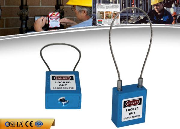 ZC-G31 Steel 3.2mm 150mm Cable Safety Lockout  Padlock With Non-conductive
