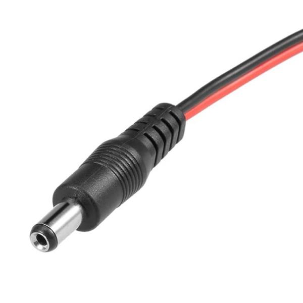 30cm DC Barrel Jack 5.5x2.1mm Male Female to Dual Alligator Clips Power Supply DC Cable for CCTV Camera