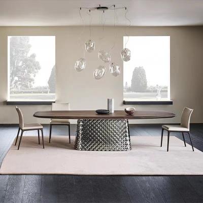 Bright Concave Industrial Wood Kitchen Table , Rectangle Rustic Wood Dining Table