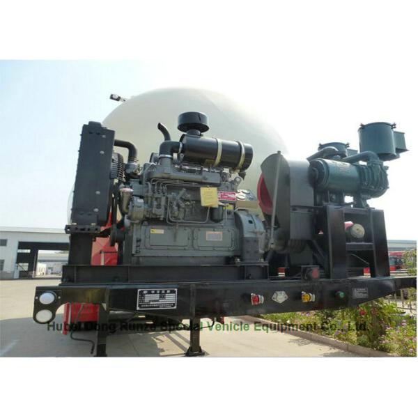 Tri Axle Tank Semi Trailer For Cement Bulk Powder Carry High Loading Capacity