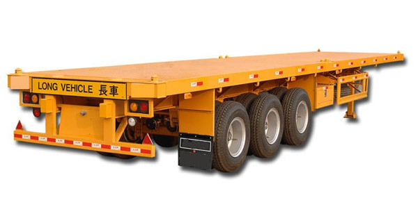 Size Optional 3 Axles Sidewall Flatbed Semi Trailer With 60 Ton Capacity