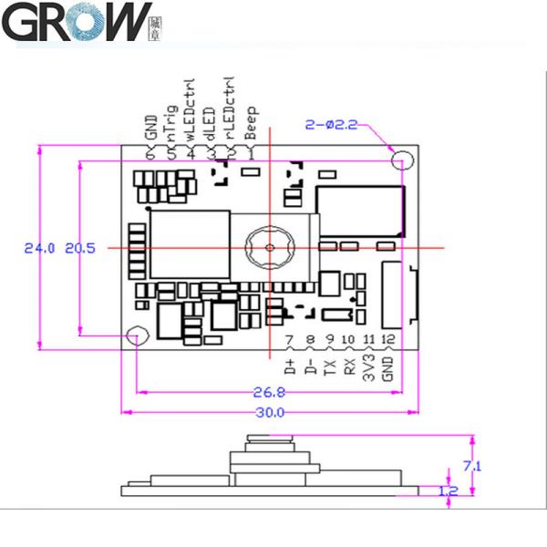 GROW GM68 1D 2D USB2.0/UART Bar Code Qr Code Scanner Reader Module Barcode
