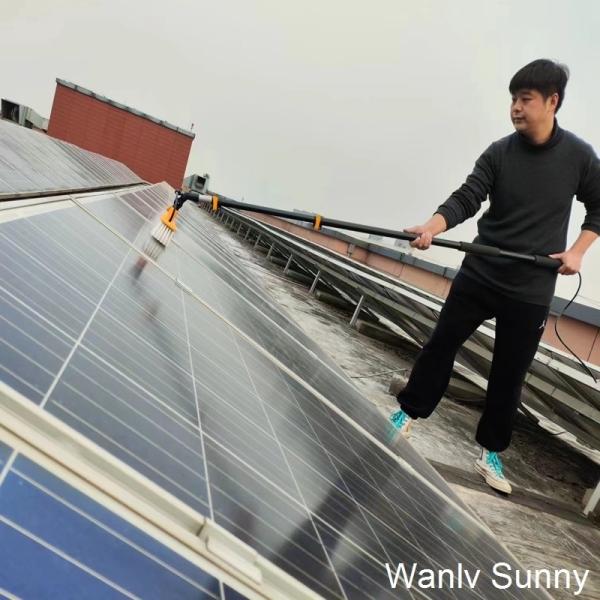 Physical Cleaning Solar Panel Brush with 55 Cm Flat Head and 10.0 M Telescopic Handle