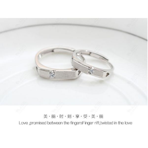 High quality 925 sterling silver rings diamond couple rings