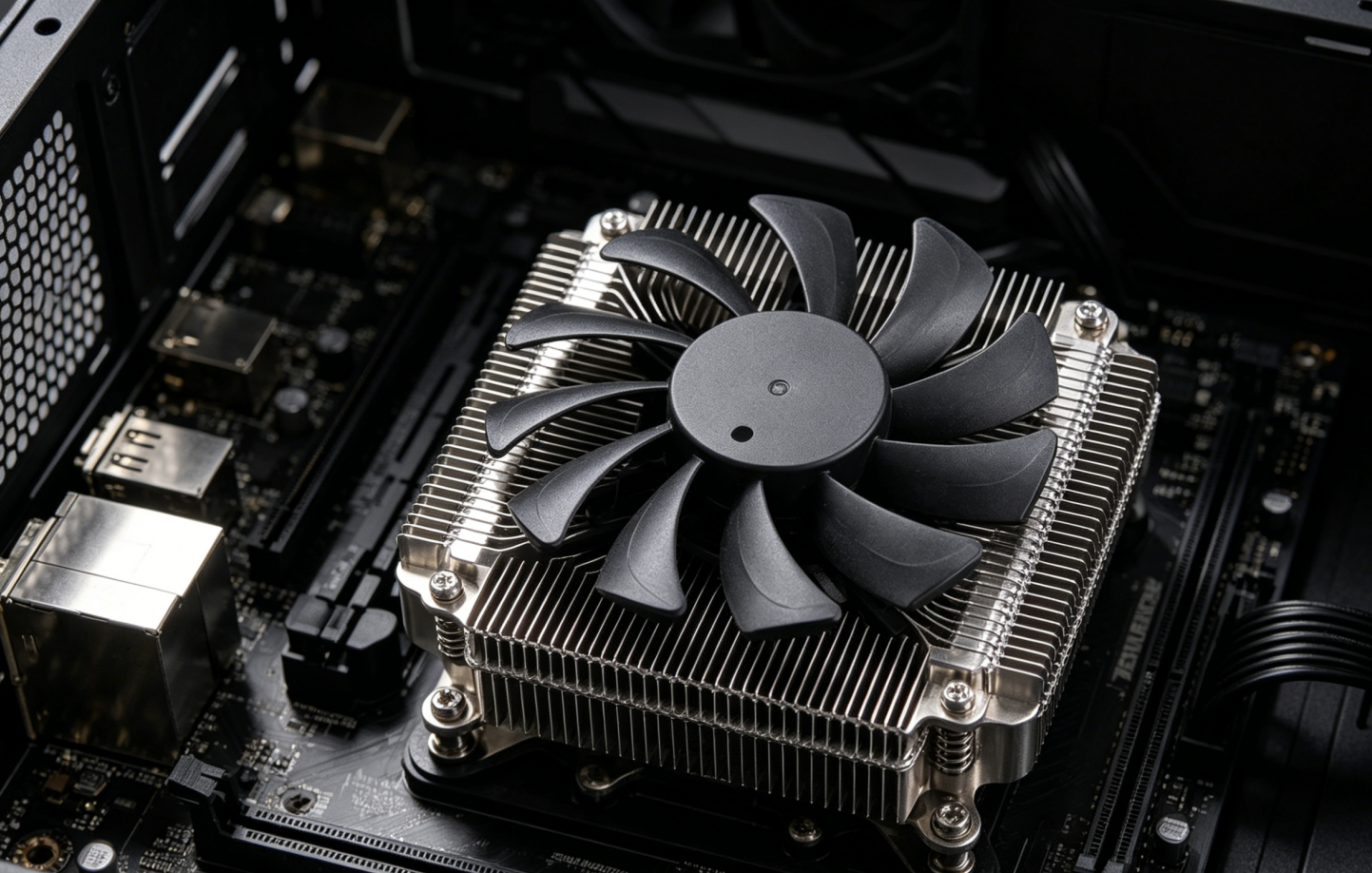 8010 Frameless GPU Cooling Fan Ultra-thin 10 Blades Silent DC12V Replacement Fan for All-in-one CPU Cooler