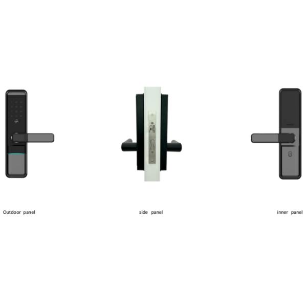 Popular ELA E-596 Tuya Keyless Entry Biometric Fingerprint Password Home Digital Smart Door Lock