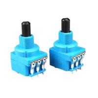 Série WH116AK Dimmer potentiomètre à double commande B500K à 5 broches avec interrupteur rotatif longueur de la poignée de l'arbre à moitié 16 mm