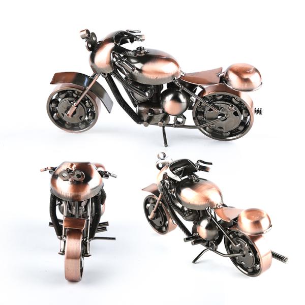 Vintage Iron Motorcycle Die Cast Toy Cars Handicraft Collectible Iron Crafts