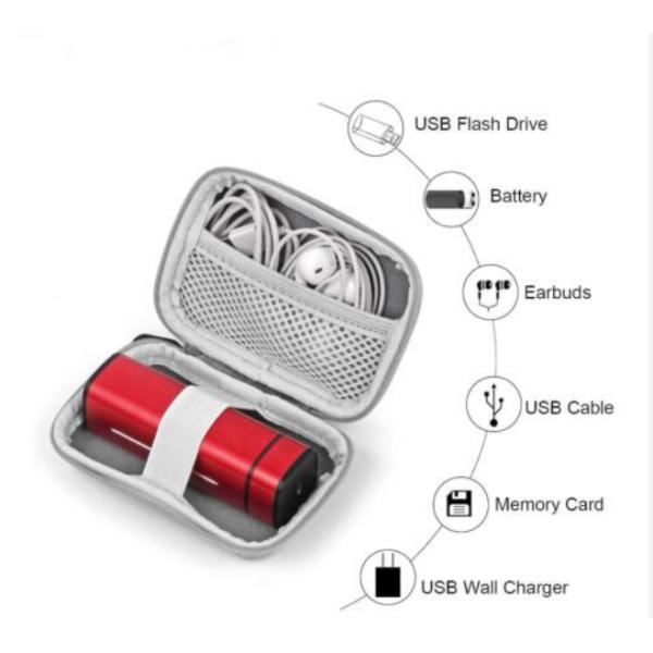 Waterproof Mini Hard Travel EVA Hard Cases with Zipper Storage Velvet Lining and Multiple Material Choices for Earphones