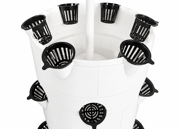 Indoor Hydroponic Tower with LED Grow Lights | Smart Vertical Column Kit