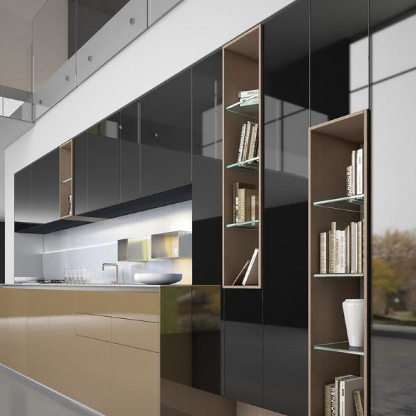 Highly ODM/OEM High Glossy Waterproof Fireproof Kitchen Cabinet for Kitchen Renovation