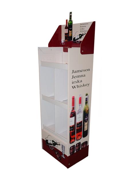 CMYK / Pantone Printing Color Cardboard Floor Displays With Flat / Folding Structure