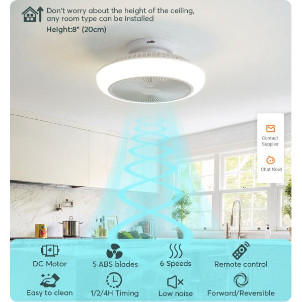 Ventilador de teto decorativo de 18 polegadas com luzes 6 opção de velocidade e funcionalidade dimmable