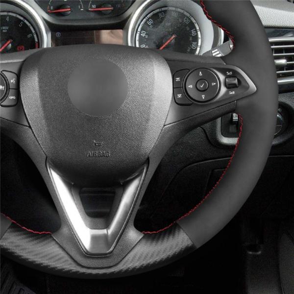 Mewant carbon fiber plus vegan suede steering wheel cover for Holden Commodore  Astra Calais 2018-2020 car interior accessories