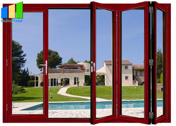 Balcão Bifold exterior do estilo que desliza portas de dobramento da separação de vidro