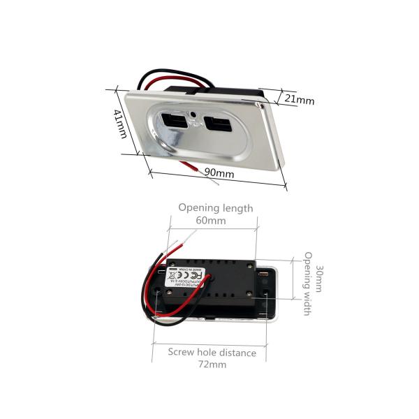 2 Port USB Charger New Caravan Camping Motorhome RV Portable