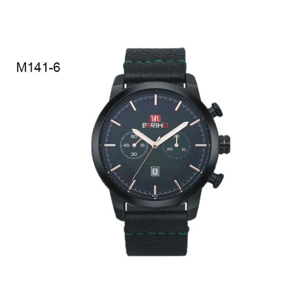 Wholesale Fashion Men's Quartz Watch Chinese Wristwatch Factory Leather Band M141