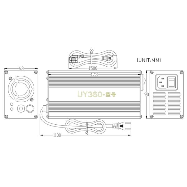 заряжатель LifePo4 силы заряжателя батареи 6a 48v 5a серебряный электронный
