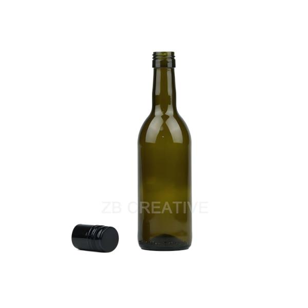250ml One-Third Bordeaux Glass Bottle Screw Top For Sample Wine 200g 1255S