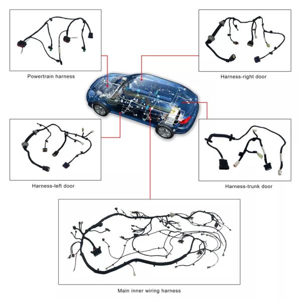 2AWG 10AWG 16AWG Custom Cable Wiring Harness Assembly UL VDE CE 3C