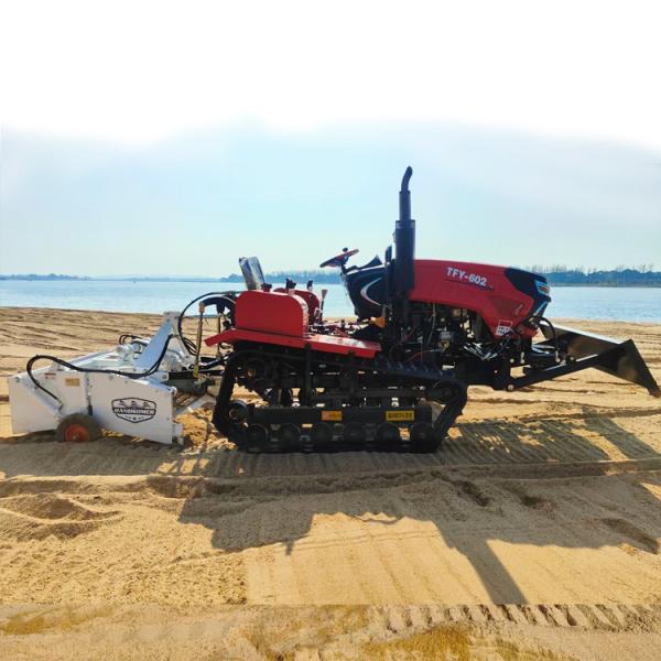 Hydraulically Controlled Vibrating Screen Beach Sand Cleaning with Alkaline Solution