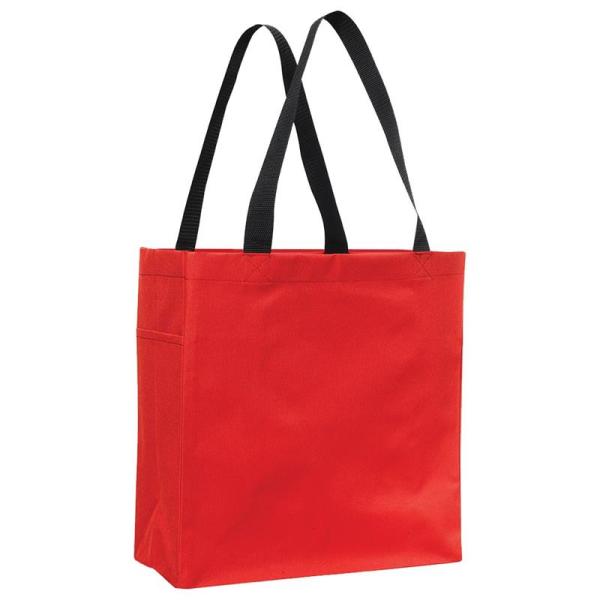 Big Pouch 600d Reusable Polyester Shopping Bags Lightweight Tote Colorful