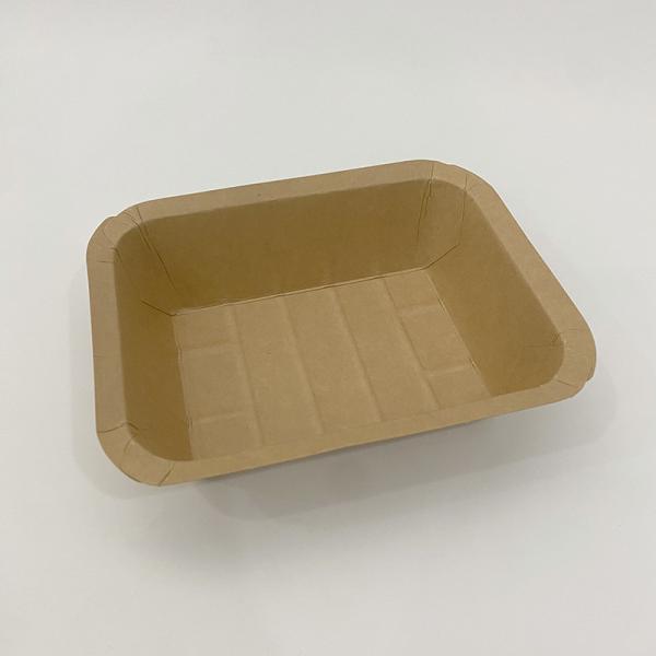 250 гм коричневые тарелки для продуктов питания, компостируемая PE покрытие тарелка для бумаги для быстрого питания
