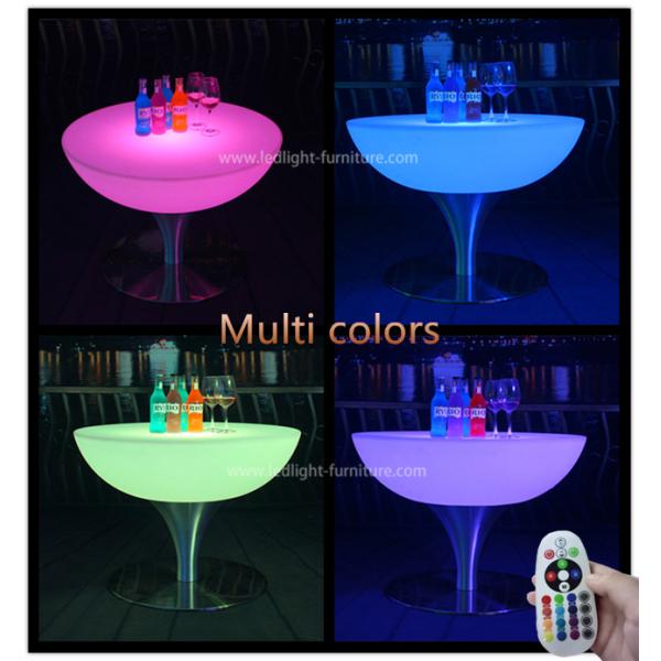 Cores a pilhas da tabela de cocktail 16 do diodo emissor de luz que mudam com base de aço inoxidável