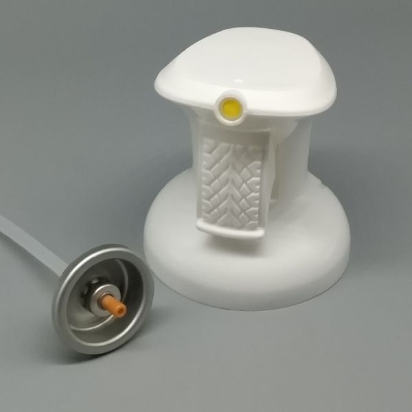 Gentle and Wide-Angle Aerosol Spray Air Freshener Valve for Fabric and Upholstery Refreshing Products with Non-Staining Formulation.